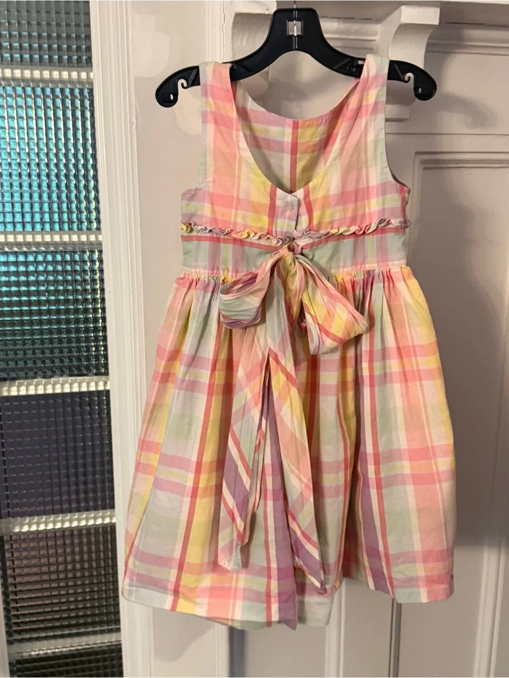 Polo Ralph Lauren Girls Cotton Plaid Shirt dress Multi Color Sz 4 NWT